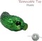 4E's Novelty Blown Glass Pickle Ornament for Christmas Tree, Pack of 3 Handcrafted 4” Pickle Ornaments, German Tradition Holiday Decoration, Sparkly Green Glass Ornaments for Festive Fun